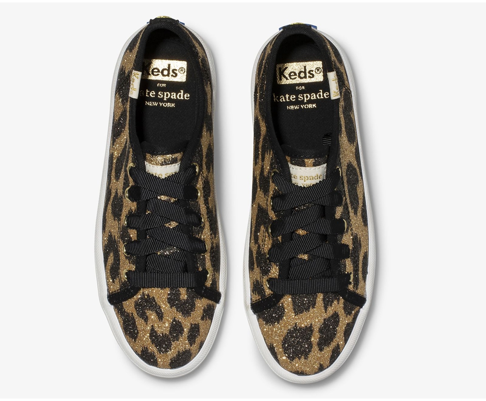 Keds Sneaker Kinder Leopard - Kate Spade New York Kickstart Glitter Leopard - HQF-495820